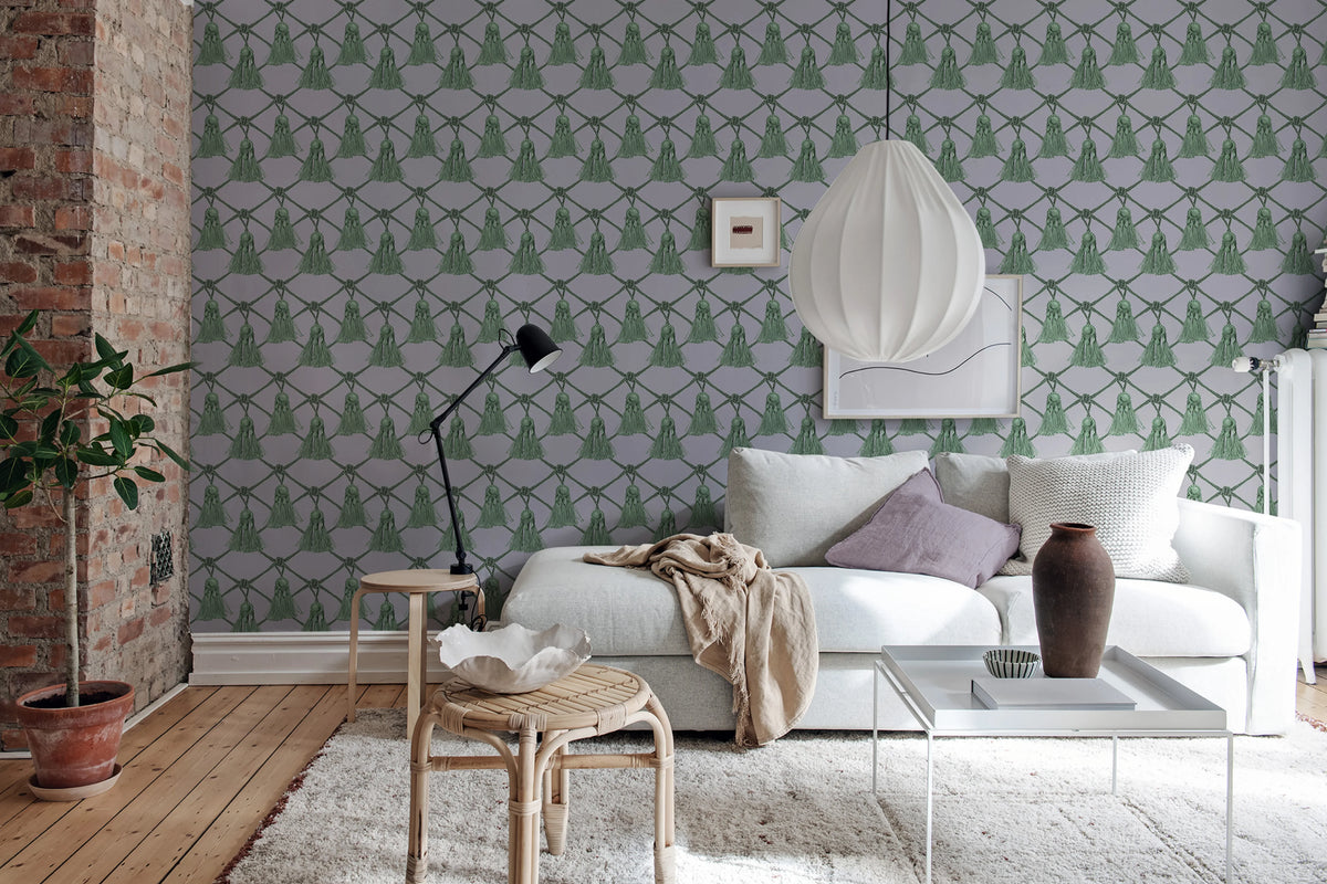 Tassels, Purple Dreams Mural Wallpaper - room preview 02