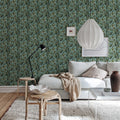 Birds of Paradise, Lush Green Mural Wallpaper - room preview 02