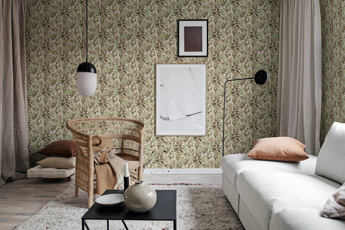 Birds of Paradise, Bright Dawn Mural Wallpaper - room preview 02