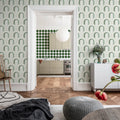 Arch Deco Bijou, Soft Green Mural Wallpaper - room preview 02