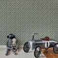 Small Jewel Wings, Emerald Green Mural Wallpaper - room preview 02