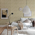 Art Deco Palms, Bronze Mural Wallpaper - room preview 02