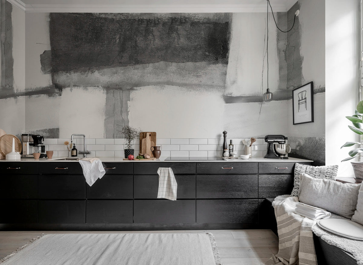 Fields, Graphite Mural Wallpaper - room preview 02