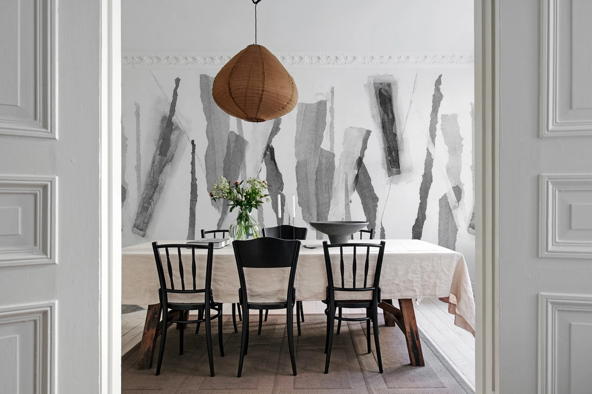 Tear, Graphite Mural Wallpaper - room preview 02