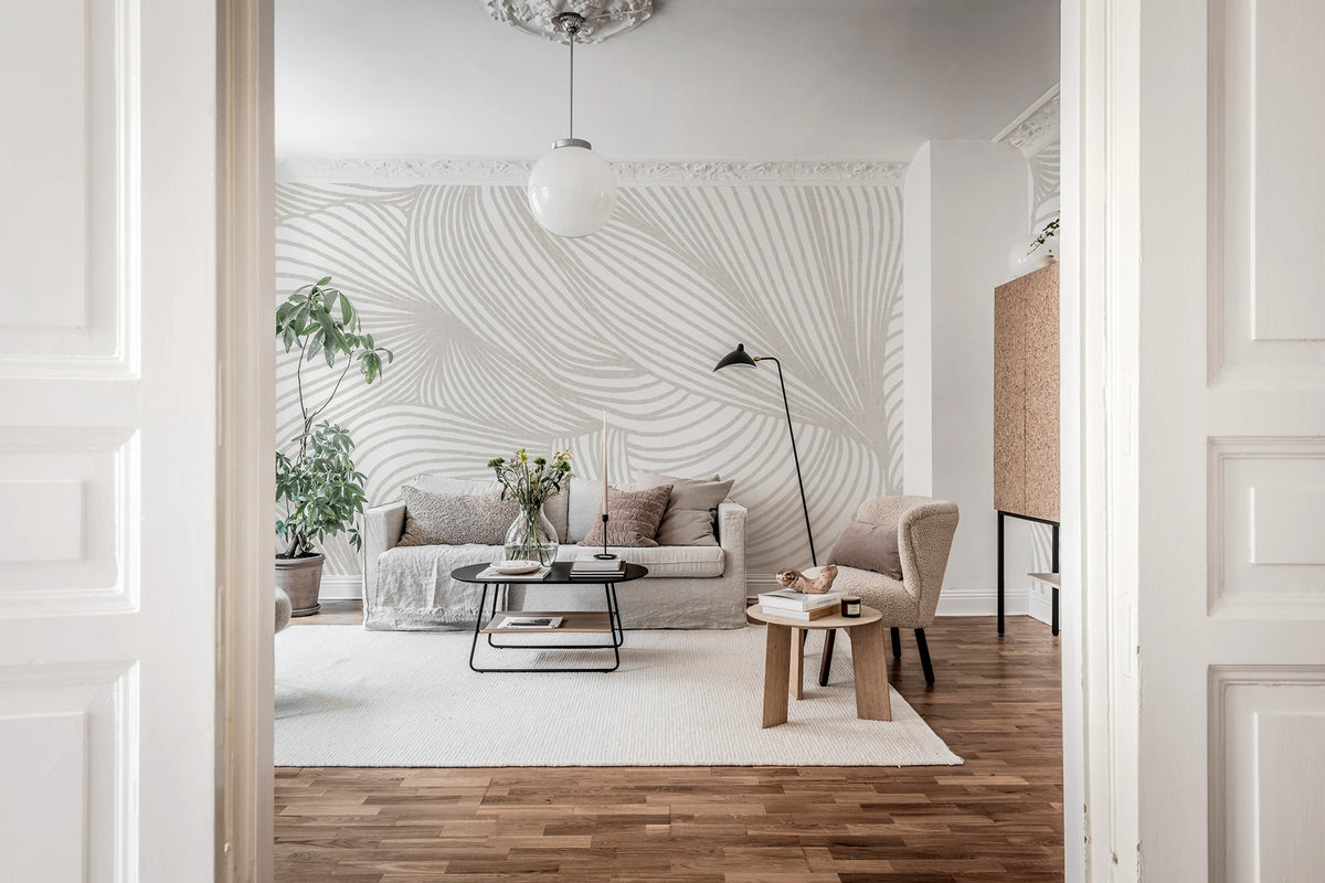 Opulence Lines, Sand Mural Wallpaper - room preview 02