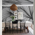 Opulence Lines, Graphite Mural Wallpaper - room preview 02