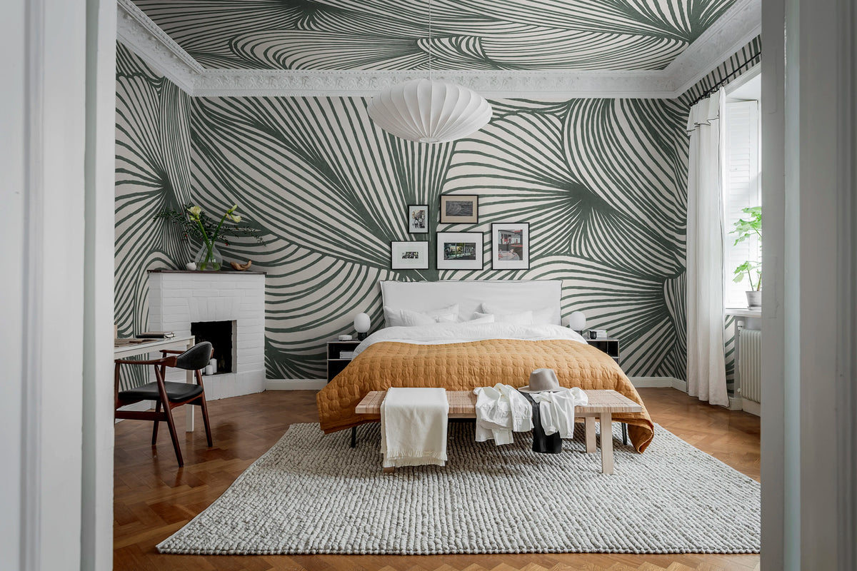 Opulence Lines, Moss Mural Wallpaper - room preview 02