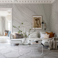 Opulence Lines, Gray Mural Wallpaper - room preview 02