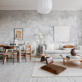 Paper Mache, Gray Mural Wallpaper - room preview 02