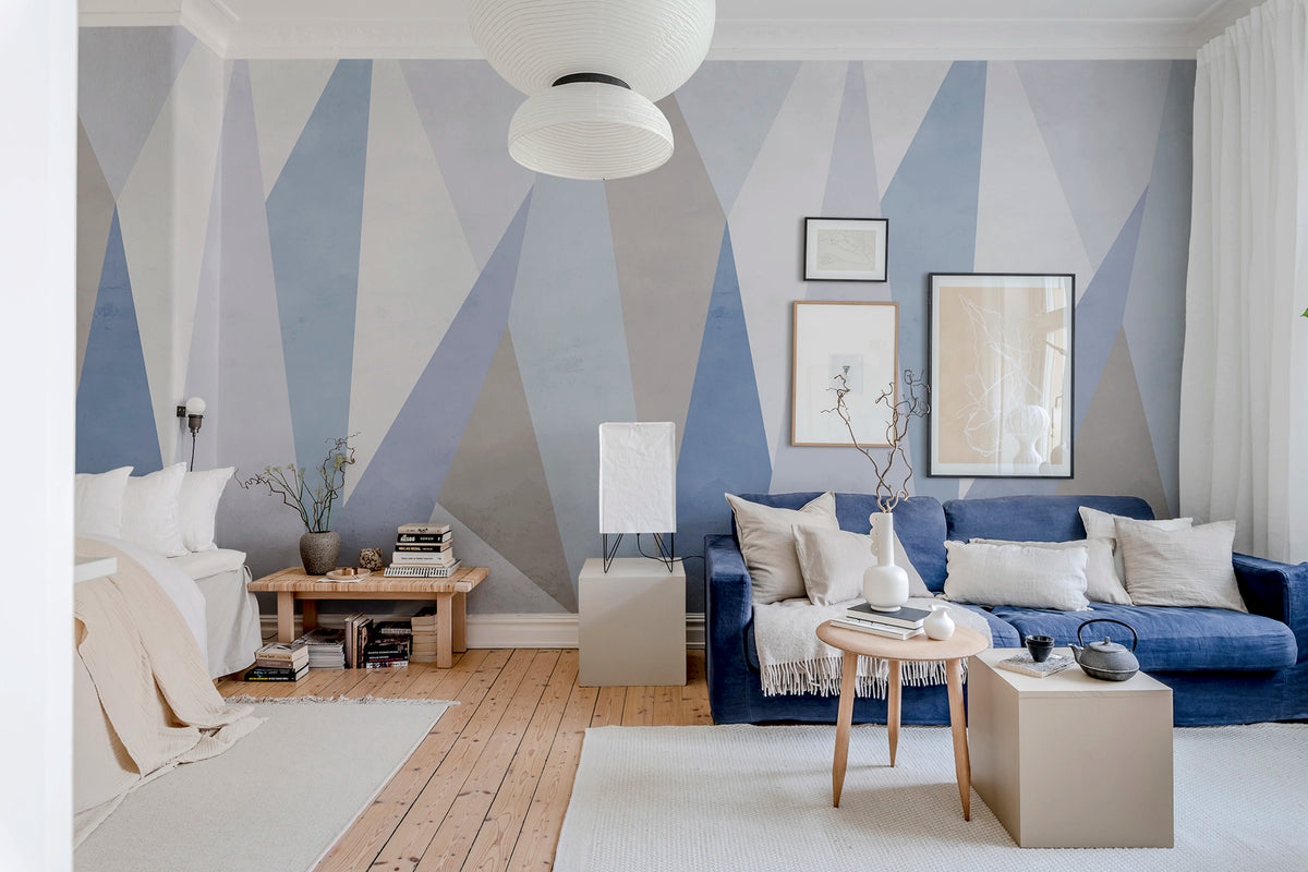 Crystal, Lilac Mural Wallpaper - room preview 02