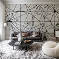 Facet, Graphite Mural Wallpaper - room preview 02