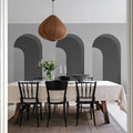 Arch, Gray Mural Wallpaper - room preview 02