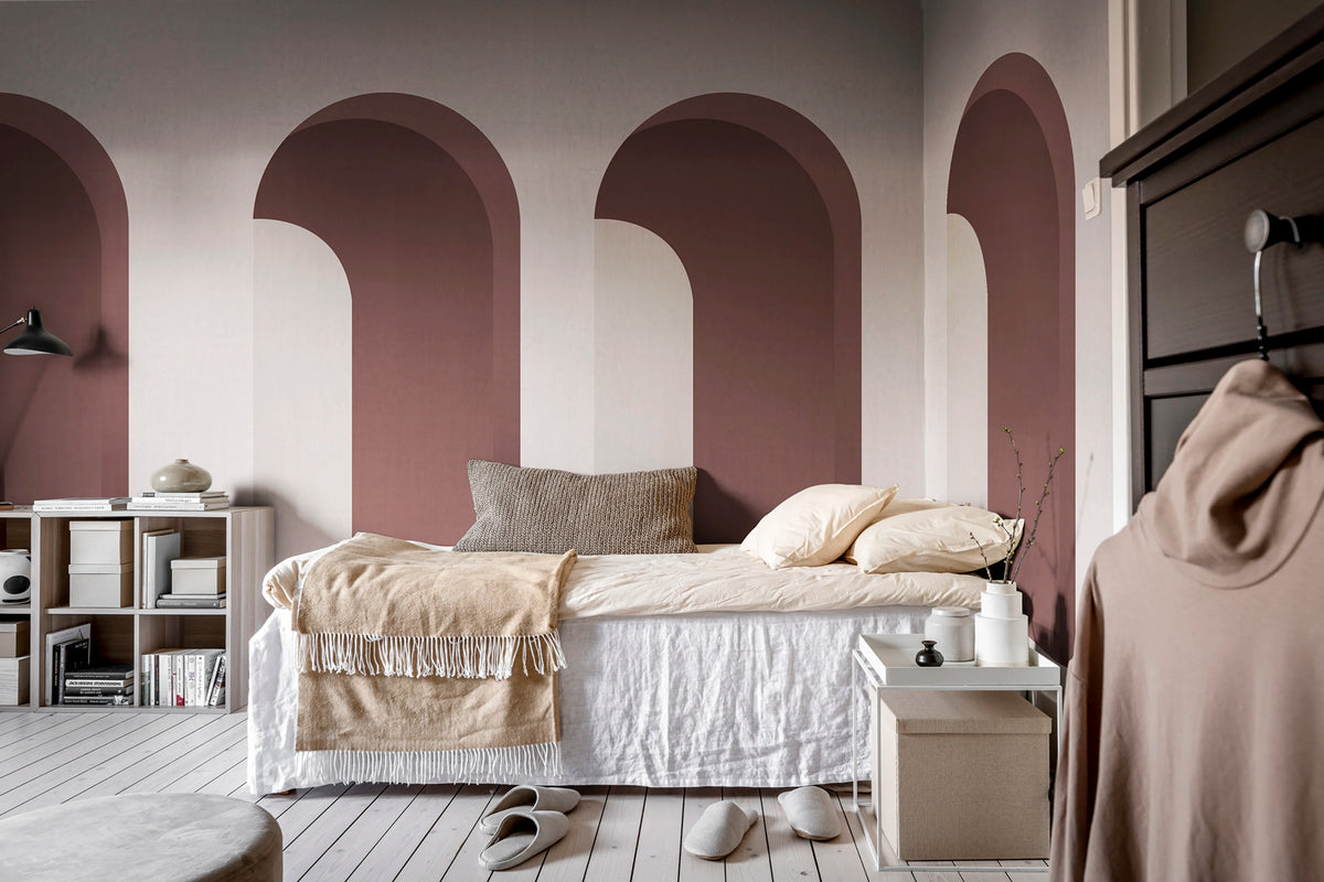 Arch, Pink Mural Wallpaper - room preview 02