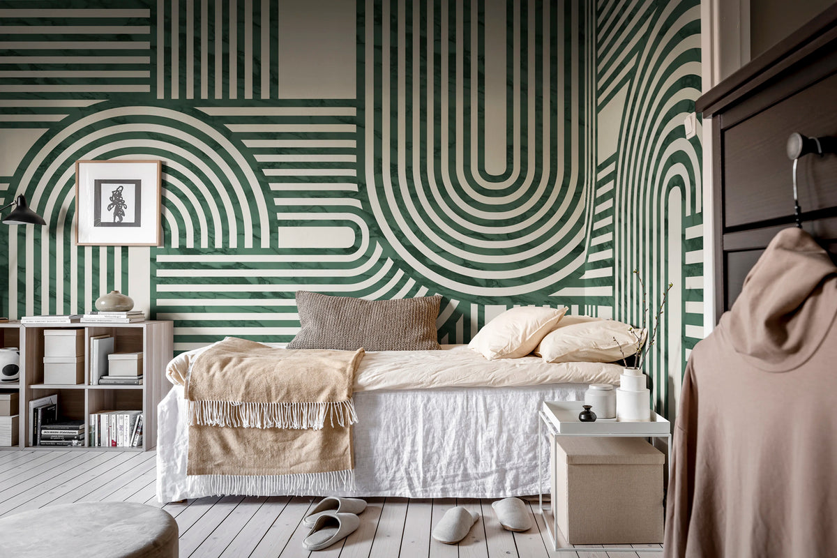 Twine, Moss Mural Wallpaper - room preview 02