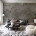 3D Wave, Sand Mural Wallpaper - room preview 02