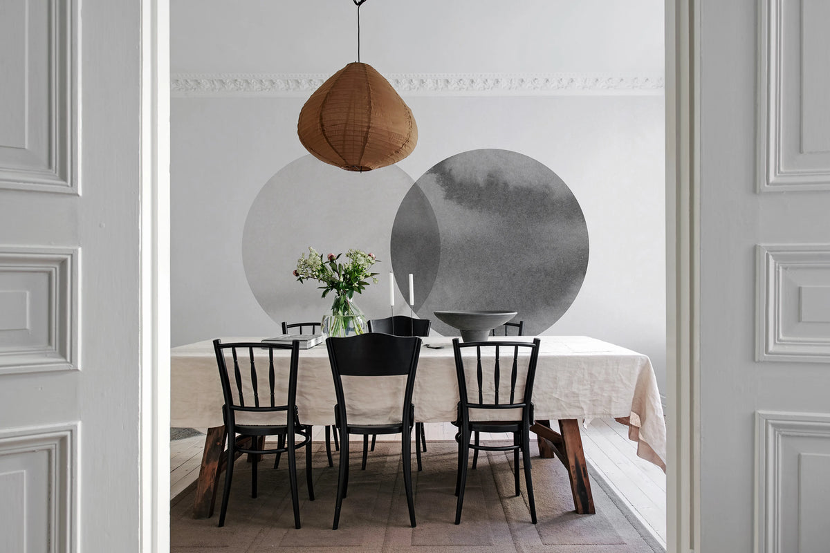Eclipse, Graphite Mural Wallpaper - room preview 02