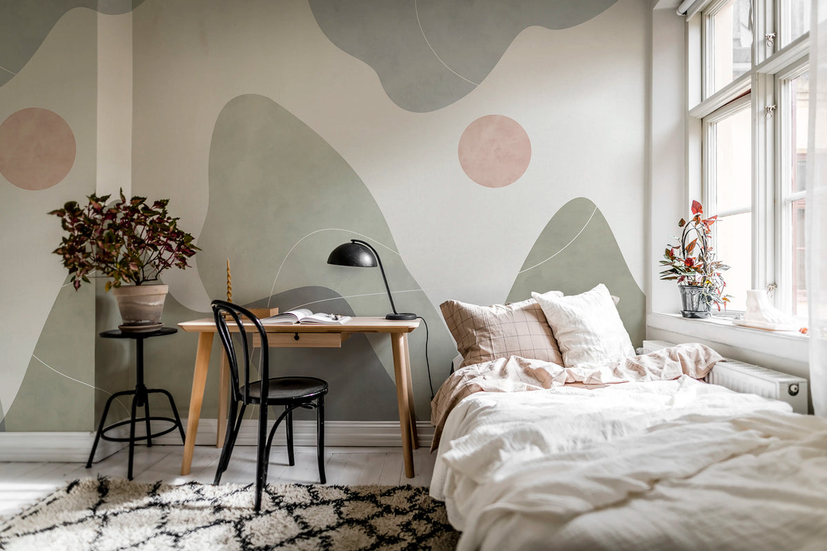 Terrain, Green Mural Wallpaper - room preview 02