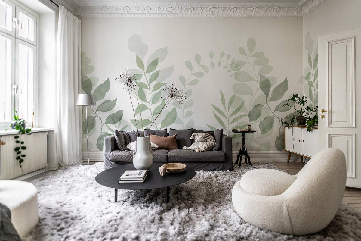 Grow, Green Mural Wallpaper - room preview 02