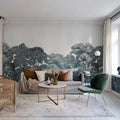 Bellewood, Teal Mural Wallpaper - room preview 02
