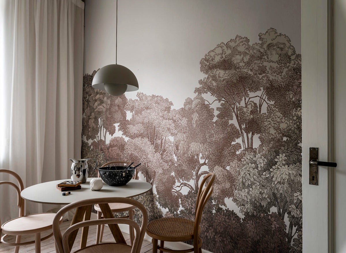 Bellewood, Rust Mural Wallpaper - room preview 02