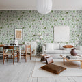 Botanical Green Mural Wallpaper - room preview 02