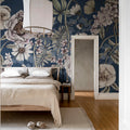 Spring Flower, Dark Blue Mural Wallpaper - room preview 02