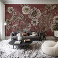 Spring Flower, Rust Mural Wallpaper - room preview 02
