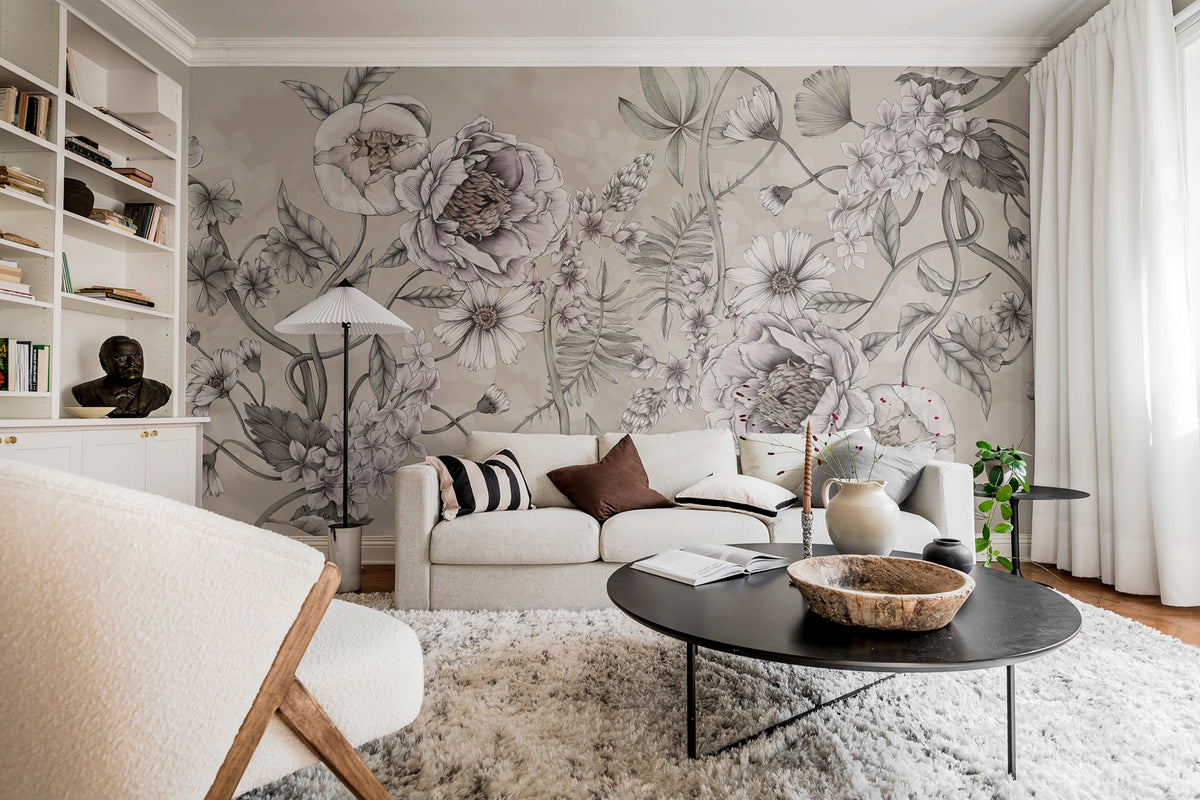 Spring Flower, Sand Mural Wallpaper - room preview 02