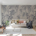 Wisteria Tree, Blue Mural Wallpaper - room preview 02