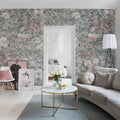 Summer Field, Dusty Pink Mural Wallpaper - room preview 02