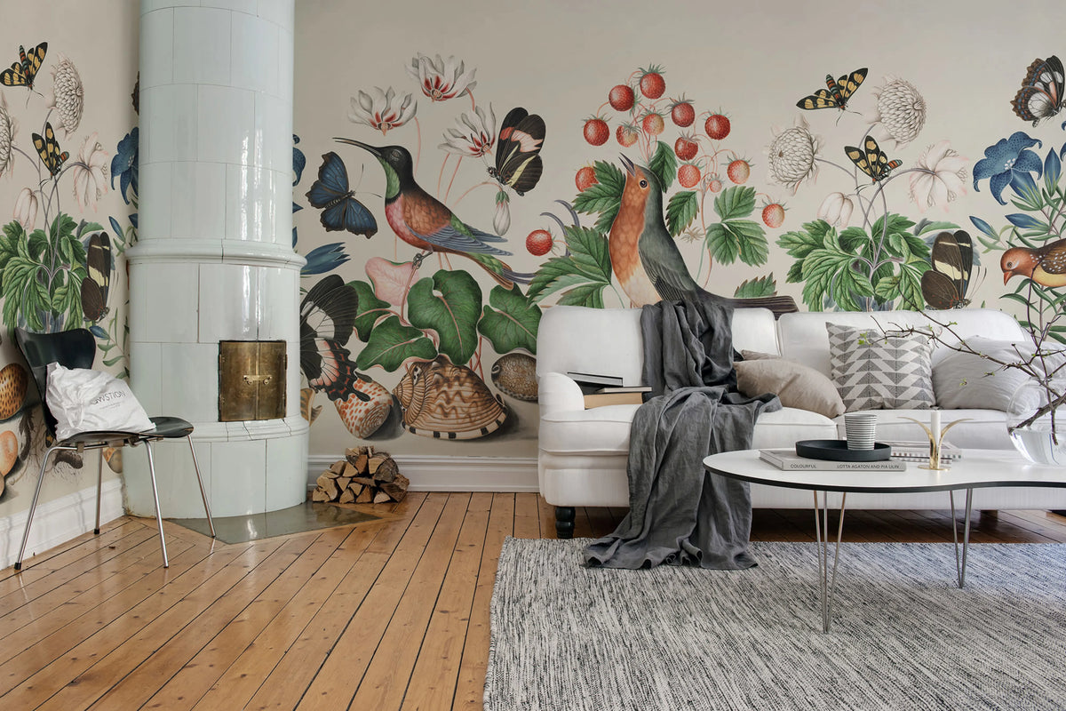 Flora and Fauna, Color Mural Wallpaper - room preview 02
