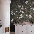 Cherries, Midnight Mural Wallpaper - room preview 02