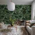 Chestnut, Green Mural Wallpaper - room preview 02