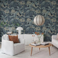 Chestnut, Blue Mural Wallpaper - room preview 02