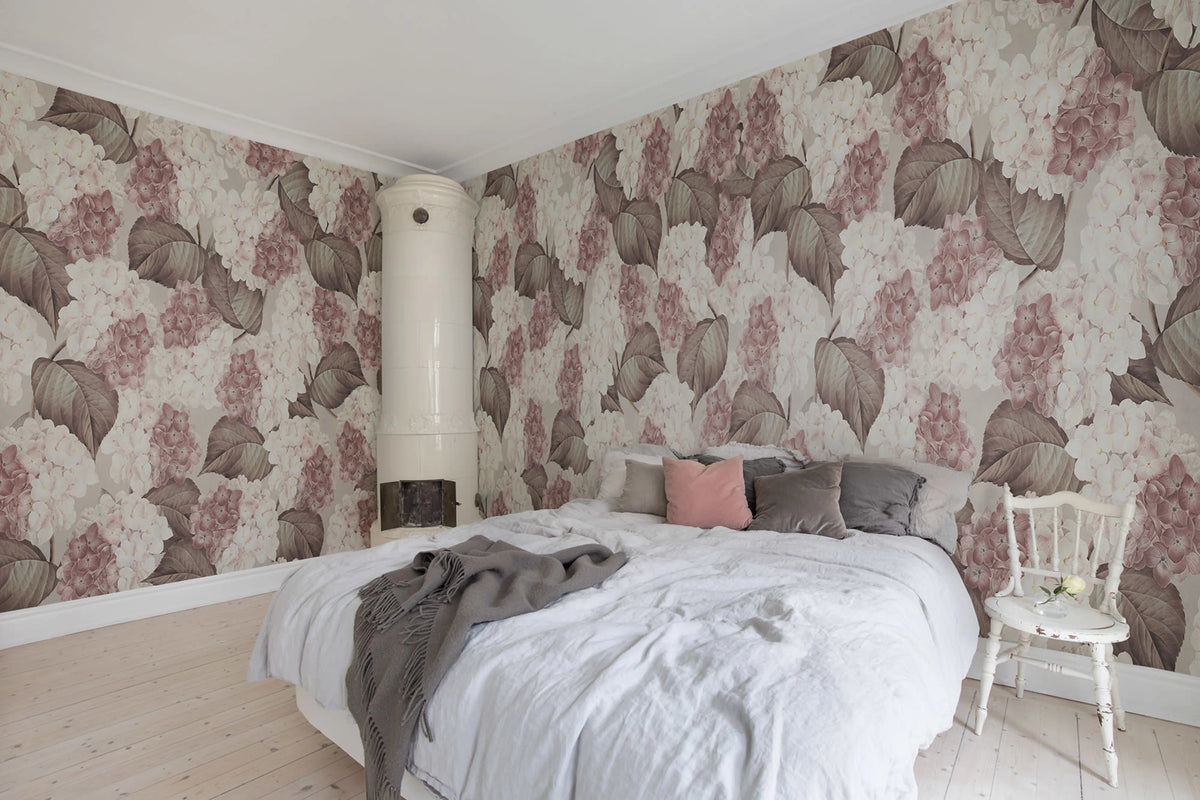 Hydrangea, Sand Mural Wallpaper - room preview 02