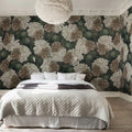 Hydrangea, Midnight Mural Wallpaper - room preview 02