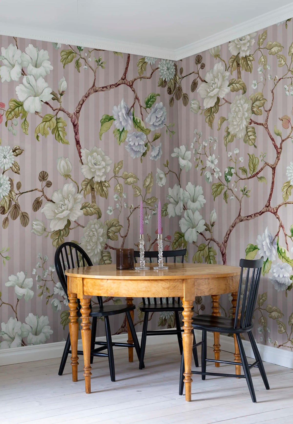 Rose Stripe, Pink Mural Wallpaper - room preview 02