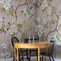 Rose Stripe, Pink Mural Wallpaper - room preview 02