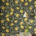 Lemon Tree, Dark Green Mural Wallpaper - room preview 02