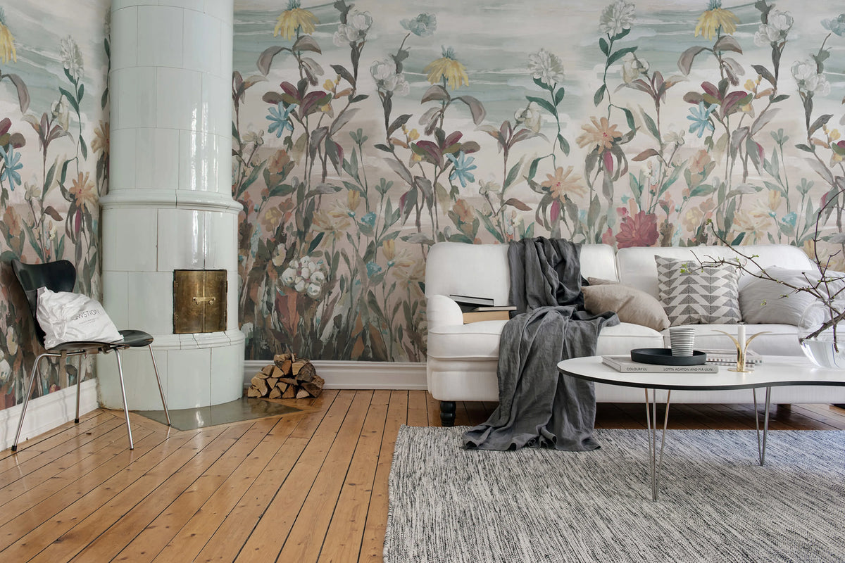 Misty Garden, Autumn Mural Wallpaper - room preview 02
