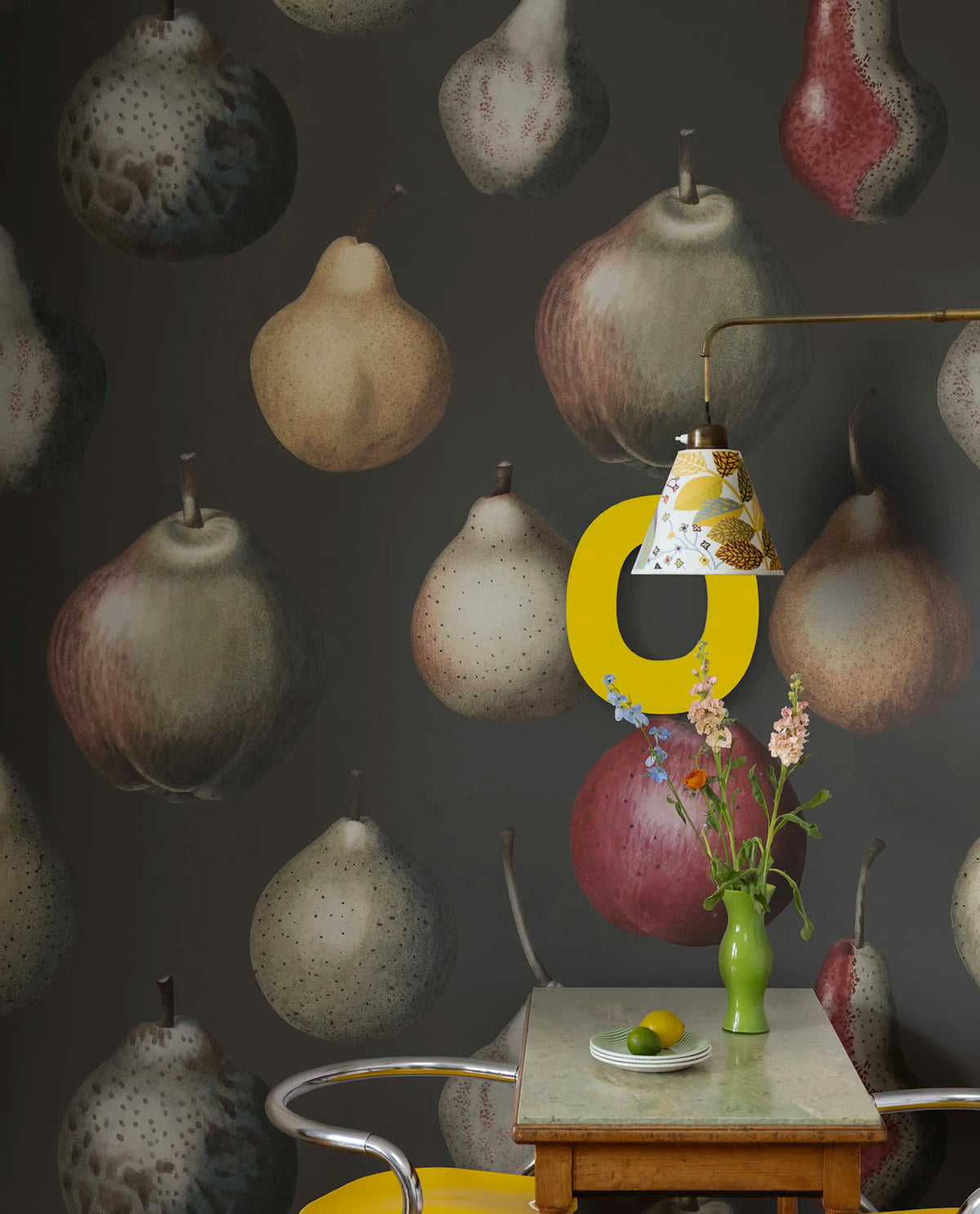 Vintage Pear, Midnight Mural Wallpaper - room preview 02