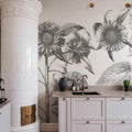 Sunflower, Beige Mural Wallpaper - room preview 02