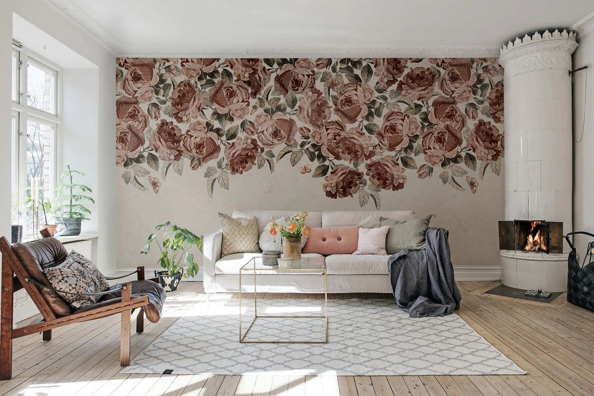 Rose Plenty, Pink Mural Wallpaper - room preview 02