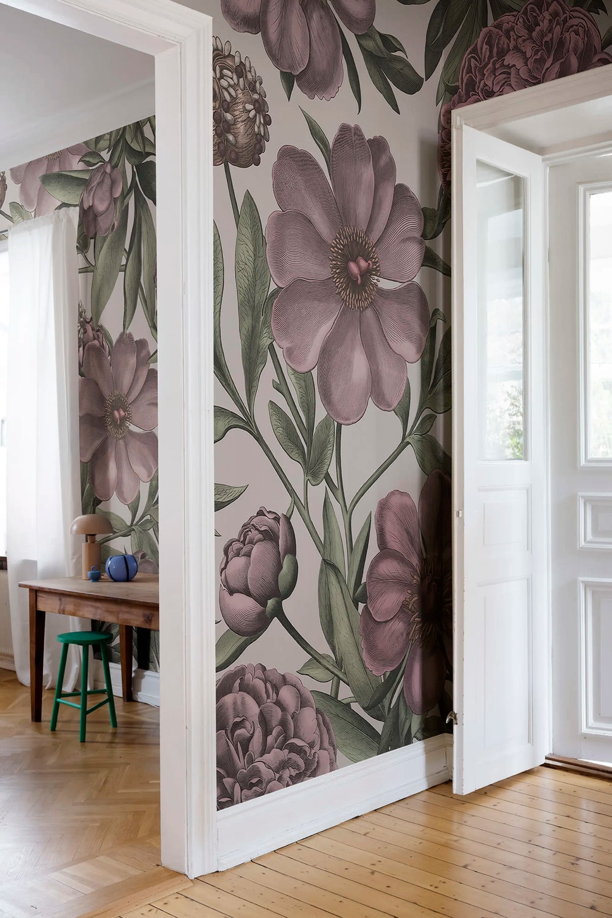Peony Delight, Purple Mural Wallpaper - room preview 02