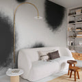 Ash Dots, Graphite Mural Wallpaper - room preview 02