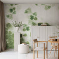 Faded Dreams, Green Mural Wallpaper - room preview 02