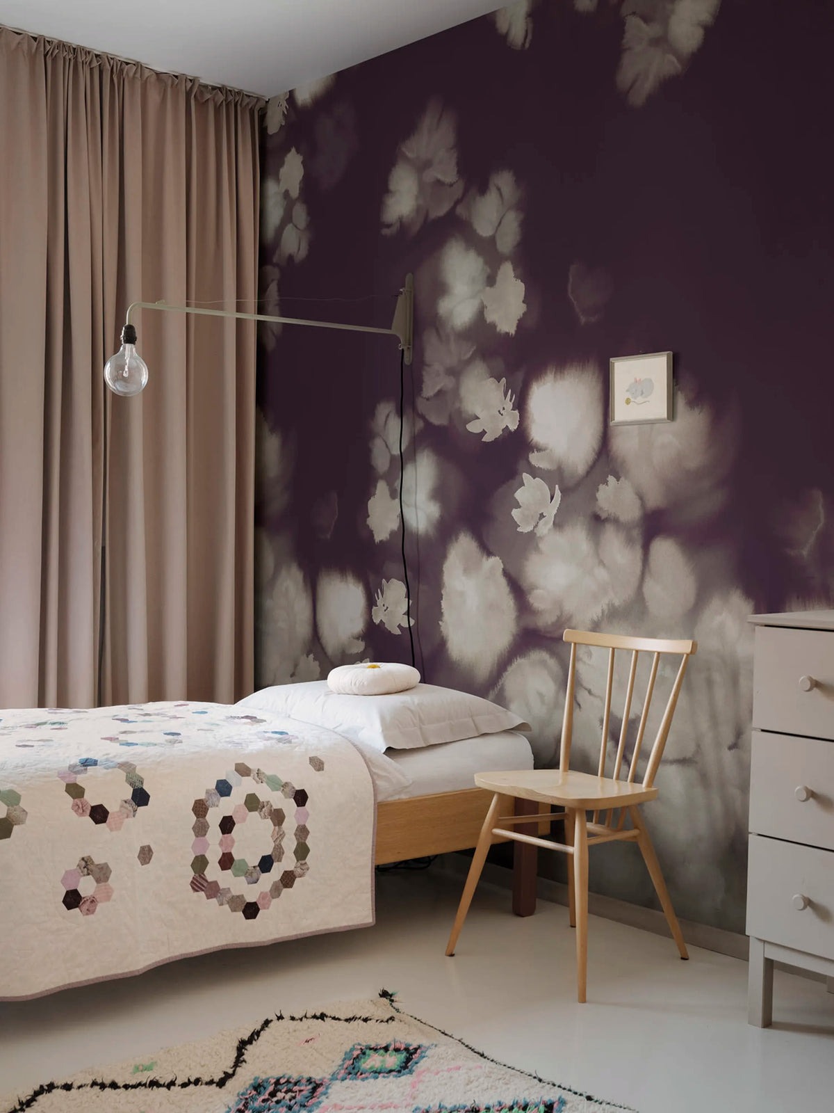 Faded Dreams, Brown Mural Wallpaper - room preview 02