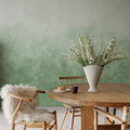 Ash Gradient, Green Mural Wallpaper - room preview 02