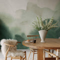 Flowing Hills, Green Mural Wallpaper - room preview 02