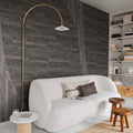 Woodline, Gray Mural Wallpaper - room preview 02